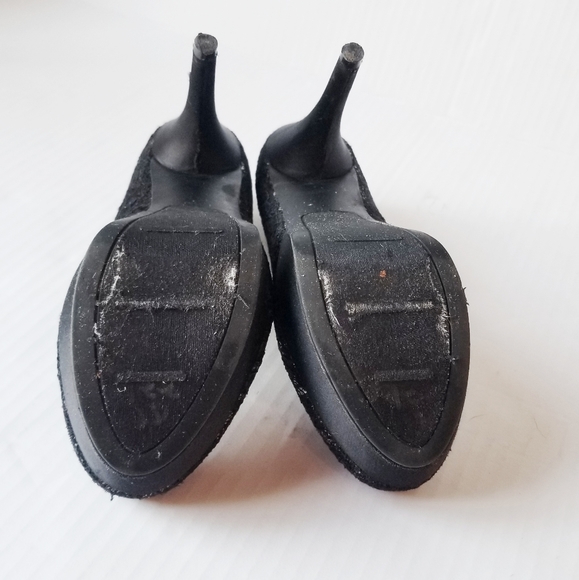 Zigisoho black/champagne lace stilettos - Picture 8 of 8